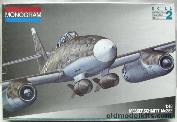 Monogram 1/48 Messerschmitt Me-262 Fighter-Bomber, 5453 plastic model kit